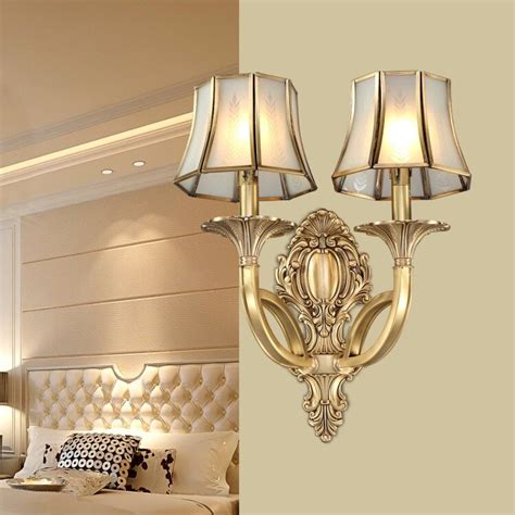 New Arrival Hot Luxurious European Style Copper Wall Lamp Living Room