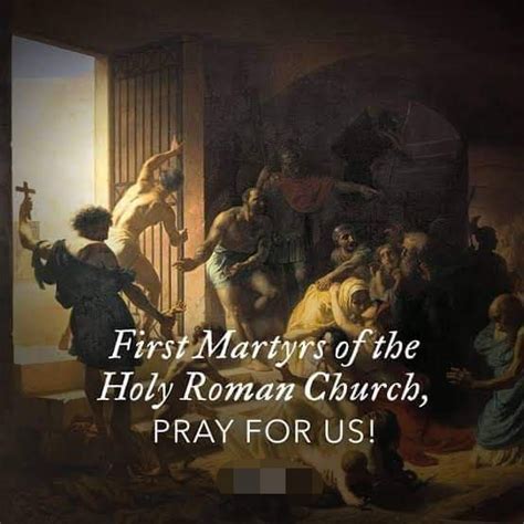 Memorial Of The First Martyrs Of The Church Of Rome 30th June