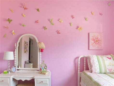 Here is a beautiful idea …is very simple, print or draw on a paper sheet a few butterflies shapes, then cut and paste on wall. 48+ Butterfly Wallpaper for Girls Room on WallpaperSafari