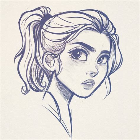 Easy Pencil Drawing Girl