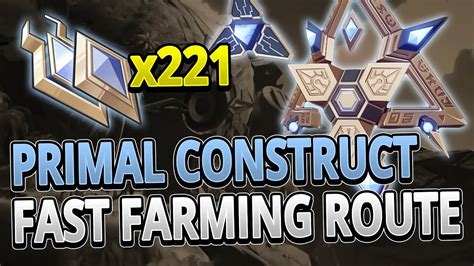 Primal Construct Locations Fast Farming Route Timestamps Genshin Impact Youtube