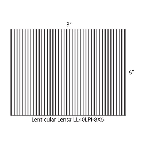 Pk Of 25 Lenticular Blank Lenses 40 Lpi 6x8 In W Adhesive Ll40lpi