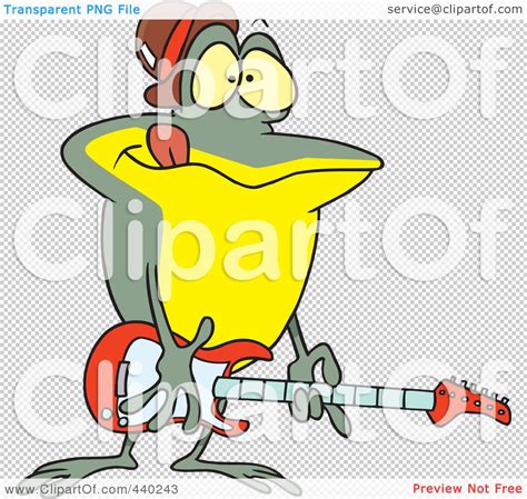 Royalty Free Rf Clip Art Illustration Of A Cartoon Guitarist Frog By