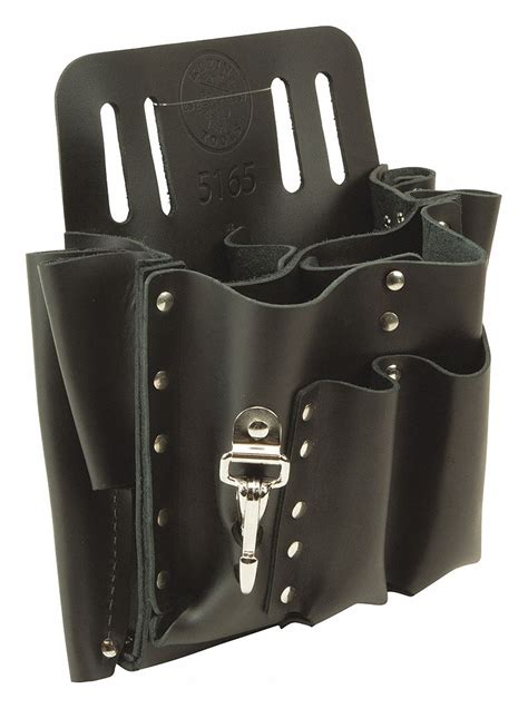 Klein Tools Black Tool Pouch Leather Fits Belts Up To In 2 In