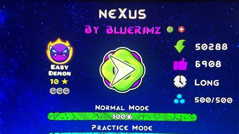 Geometry Dash Nexus 100 Youtube