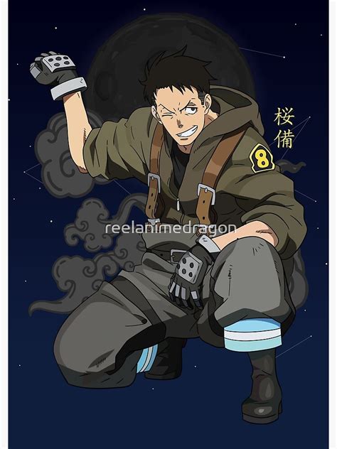 Obi Akitaru Fire Force Poster By Reelanimedragon Redbubble