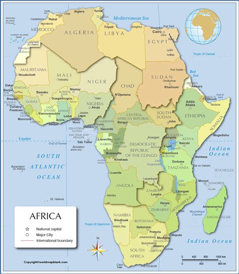 Africa Map With Countries Labeled Map Of Africa PDF
