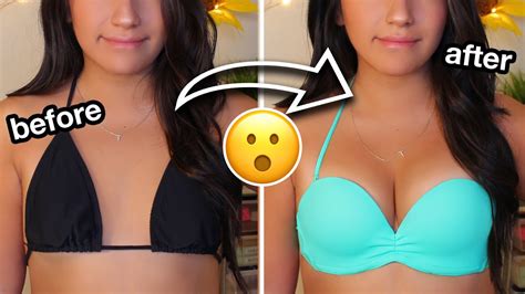 best bikini to make your boobs look bigger feat upbra youtube