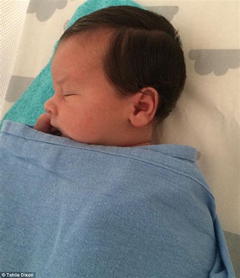 Baby Born With Full Head Of Hair Daily Mail Online