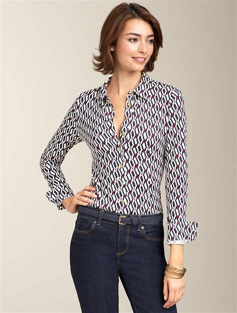 Talbots Deco Print Shirt Clothes Clothes For Women Printed Shirts