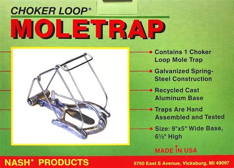 Nash Choker Loop Mole Trap 1 Patio Lawn And Garden