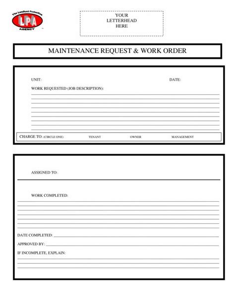 Free 9 Maintenance Work Order Samples In Pdf Ms Word