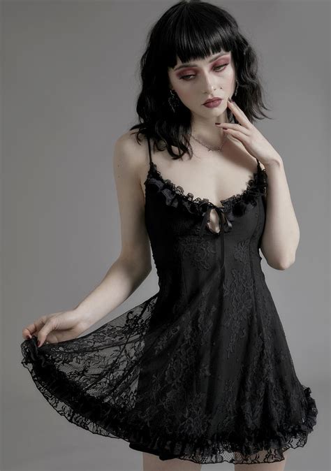 Widow Faithfully Doomed Lace Dress Black X Large Lace Dress Black