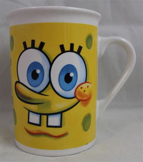 Spongebob Squarepants Coffee Hot Cocoa Mug Viacom Yellow Face By