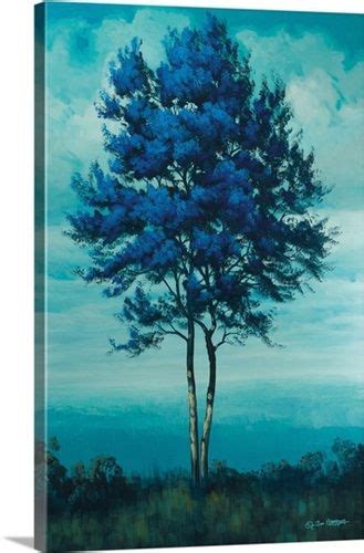 Blue Tree Blue Tree Blue Tree Landscaping Tree Painting