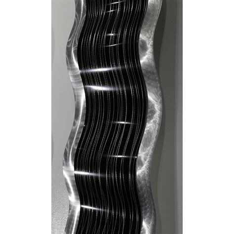 Original Signed Metal Wall Art 3 Sculptures Silver Black Modern Decor Jon Allen 718117183263 Ebay