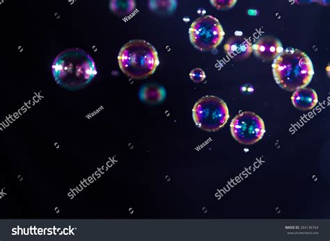 Blur Abstract Colorful Soap Bubbles Wallpaper Stock Photo 284136764
