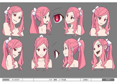 Mememe Anime Mv Character Design 21 Character Model Sheet Female