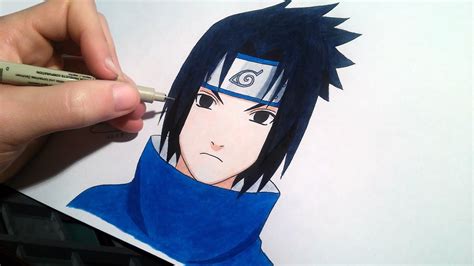 How To Draw Sasuke Speed Drawing Youtube