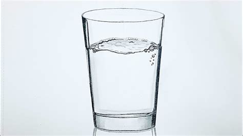 How To Draw A Glass Of Water Realistic Pencil Drawing Technique Time Lapse Youtube