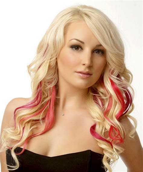 More vibrant and deep in colour than strawberry tones, cherry black hair with blonde tips is one of the most striking hair colours. Long Wavy Light Blonde Hairstyle with Side Swept Bangs and ...