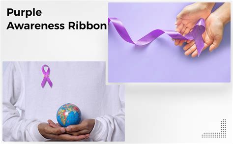 Purple Awareness Ribbon 50 Pcs Reusable Purple Recognition