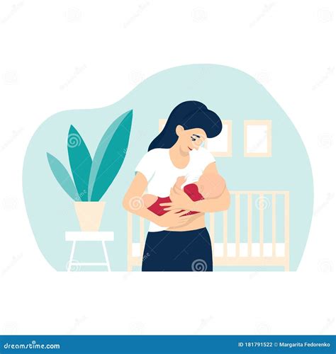 Breastfeeding Illustration Cartoon Vector 78429103