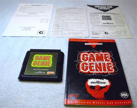 Sega Genesis Game Genie Video Game Enhancer By Galoob With Manual