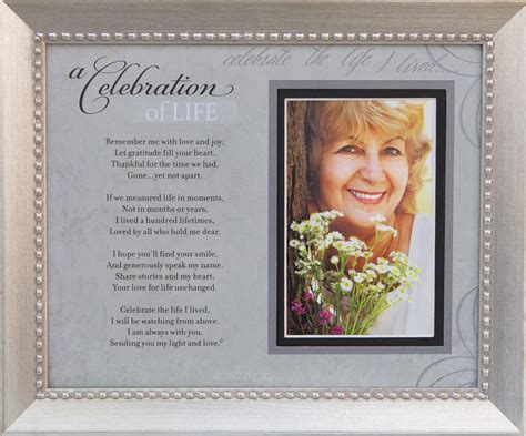Buy Memorialremembrance Photo Frame With Inspirational A Celebration