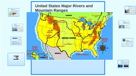 United States Major Rivers And Mountain Ranges By Wendyq Ritchey