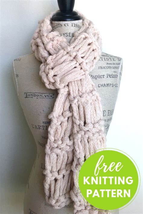 Knitting needles are a tool made by combining one skewer and shears. Super Quick Scarf Free Knitting Pattern One hour, One ...