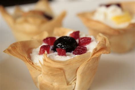 Serve with a drizzle of honey and a sprinkle of feta cheese. Salt.Pepper.Chili: Phyllo Cup Desserts - A Gourmet Finger Food