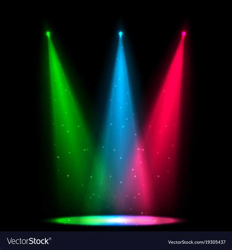 Colorful Glow Spotlights Background Royalty Free Vector