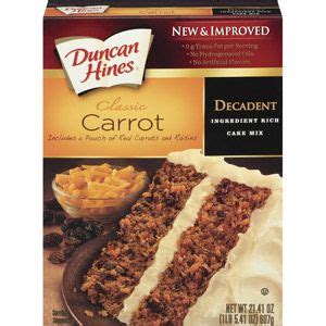 Made with duncan hines cake mix! Duncan Hines Decadent Classic Carrot Cake Mix 21.41 oz Box | Cake mix, Baking mixes