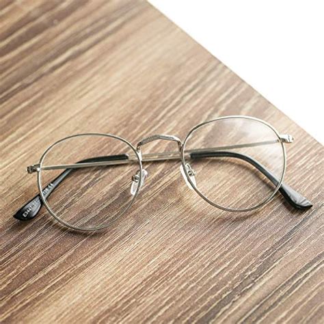 Pro Acme Classic Round Metal Clear Lens Glasses