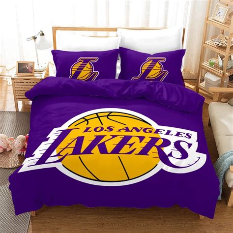 Basketball Lakers Basketball 1 Duvet Cover Quilt Cover Pillowcase