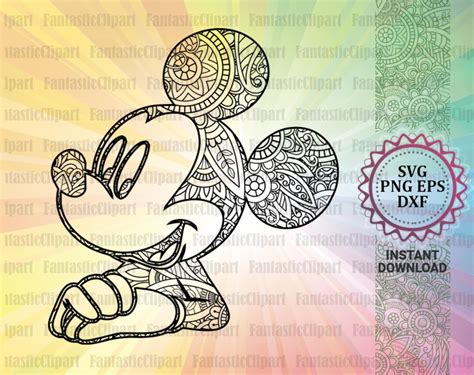 Mickey Mandala Svg Mickey Mouse Svg Mickey Mouse Clipart Etsy