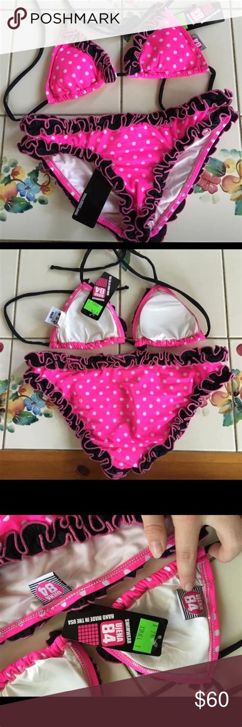 Ujena Women S Swimwear Hot Pink Polka Dot G String Bikini My Xxx Hot Girl