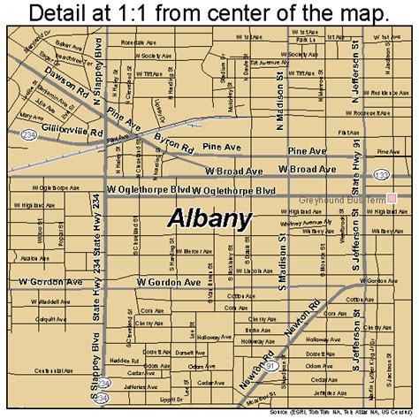 Albany Georgia Street Map 1301052