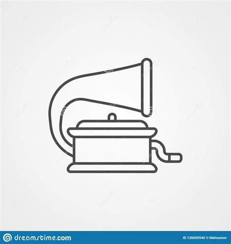 Phonograph Vector Icon Sign Symbol Stock Vector Illustration Of