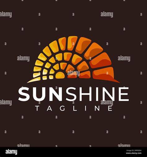 Modern Colorful Abstract Sun Logo Design Template Line Landscape