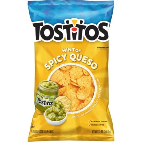 Tostitos Hint Of Spicy Queso Flavored Tortilla Chips 12 Oz King Soopers