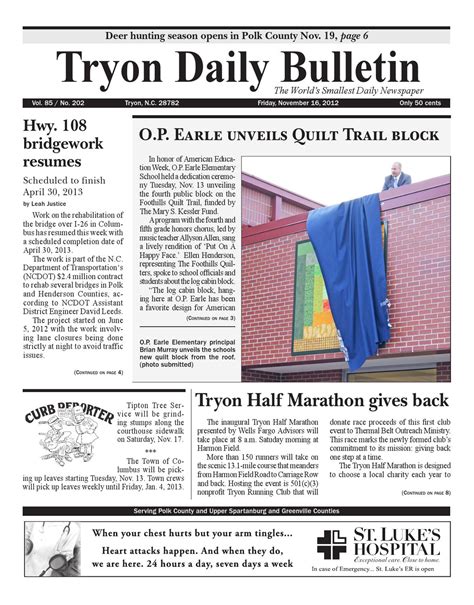 11 16 12 Bulletin By Tryon Daily Bulletin Issuu
