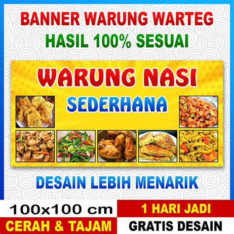 Jual Spanduk Banner Warkop Proses Hanya 1 Hari Jadi Shopee Indonesia