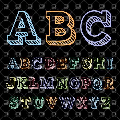19 Cool Colorful Fonts Images Free Decorative Fonts To Color
