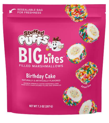 Stuffed Puffs Big Bites Birthday Cake Filled Marshmallows 73 Oz