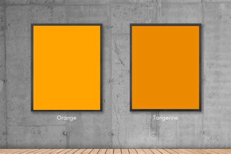 Orange Vs Tangerine Color Paint Colors Compared