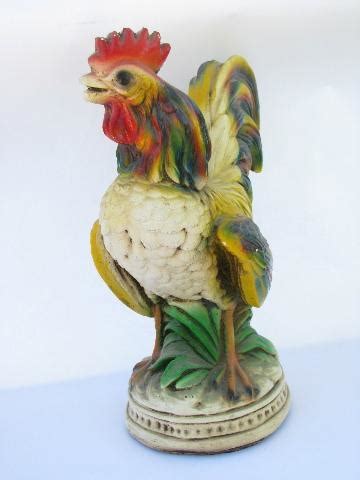 Hola to my fellow mexican folk art fans. vintage Mexican folk art hen & rooster chickens, brightly ...