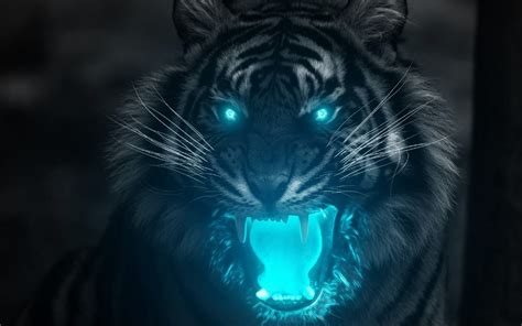 Tiger Face Fantasy Art Wallpaper Hd Download For Desktop Tiger