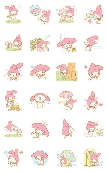 My Melody Stickers Animados Line Stickers Line Store Cute Doodles